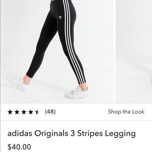 Adidas 3 stripe leggings